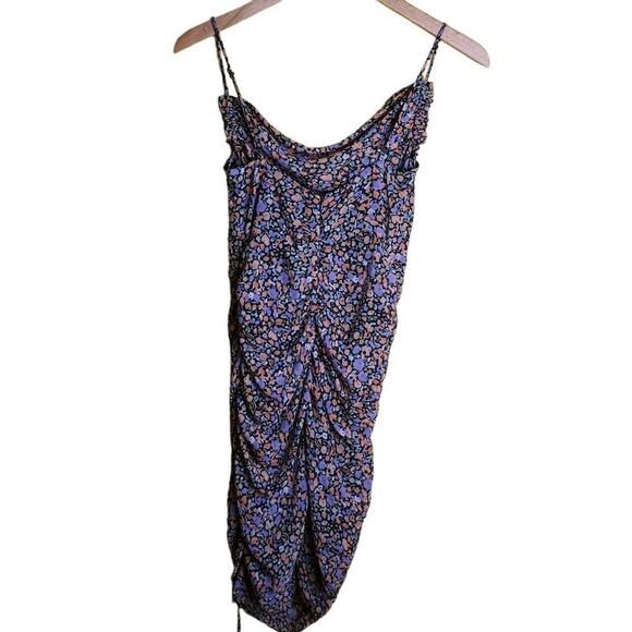 ASTR Cottagecore Ditsy Floral Ruched Midi Dress Small - Picture 3 of 11